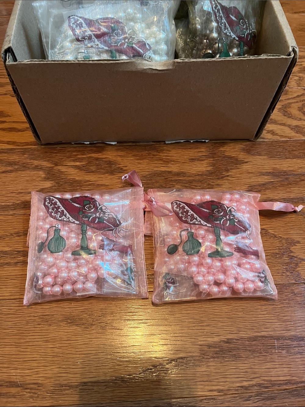 PINK PEARLS (2) - 60” necklace